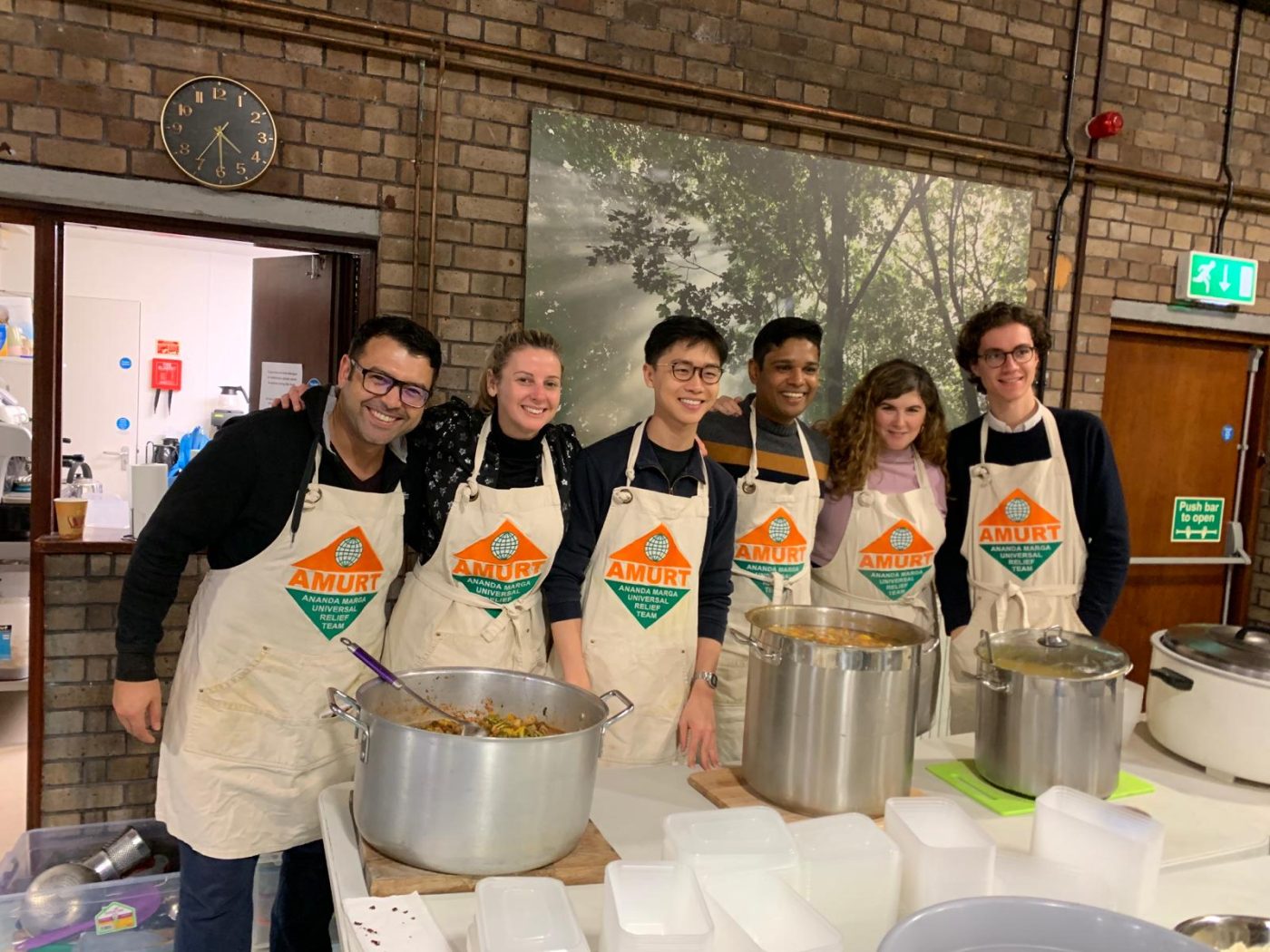 Group serving together
